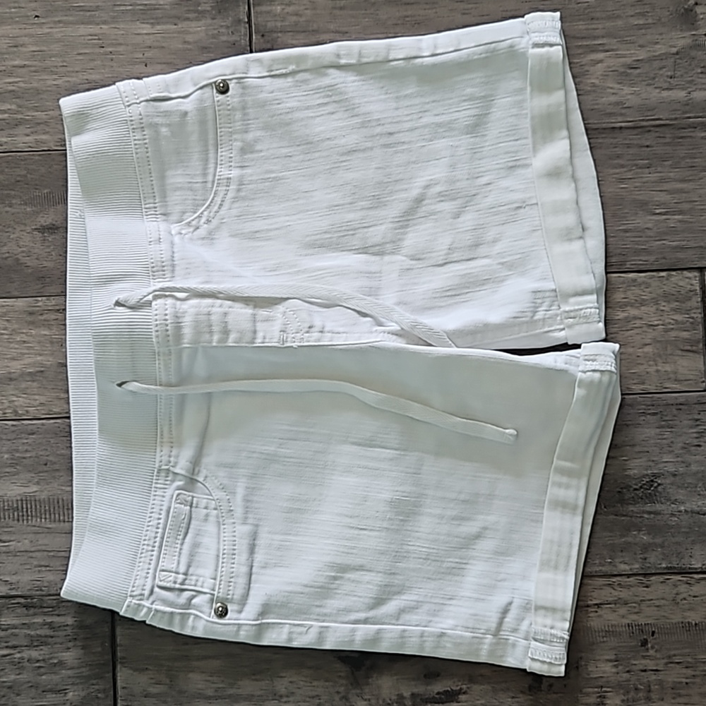 Justice Girls White Denim Jean Shorts - Size 12.5